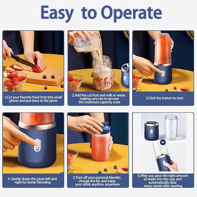 Multifunction Portable Juicer With Cup, Juicer Extractor Portable Blender, Rechargeable Portable Mini Juicer With Cup