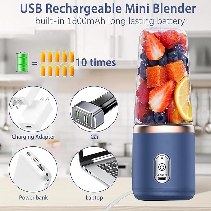 Multifunction Portable Juicer With Cup, Juicer Extractor Portable Blender, Rechargeable Portable Mini Juicer With Cup